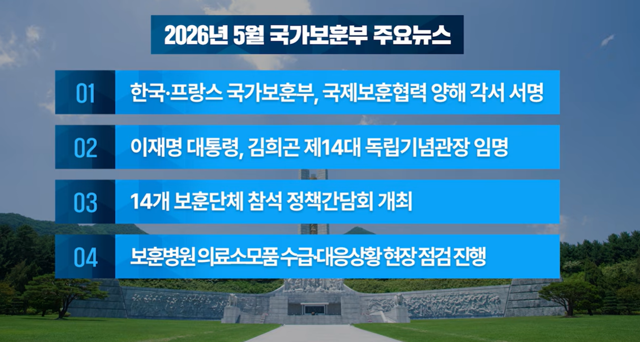 월간 국가보훈부 #보훈뉴스 #보훈정책 #월간보훈부