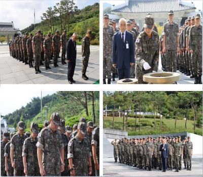 공군교육사령부 원사 과정 국립묘지 현충탑 참배 이미지