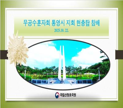 통영시무공수훈자회 현충탑참배 이미지