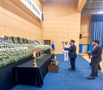 해상 초계기 순직자 합동 분향소 조문 이미지